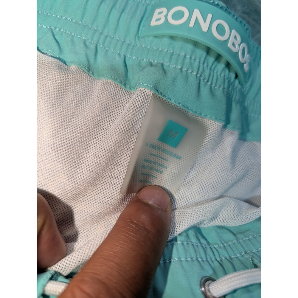 Bonobos Riviera Swim Trunks Mens Medium 5 Inch‎ Blue White Chevron Geometric